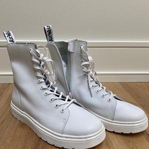 Dr. Martens White Zaniel Boots Size 10